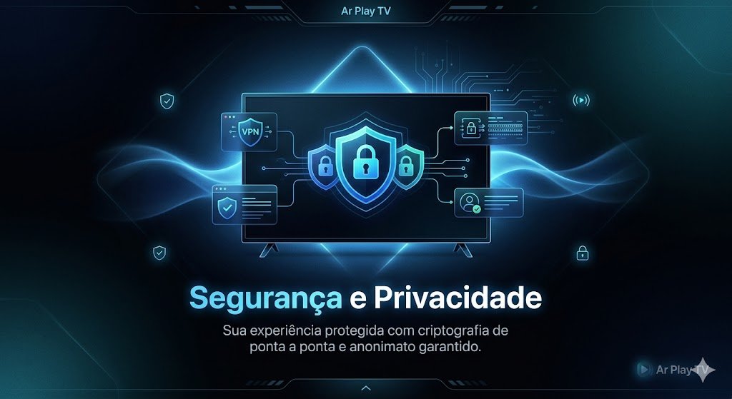 IPTV com segurança e privacidade garantida, protegendo seus dados com tecnologia avançada e navegação segura.